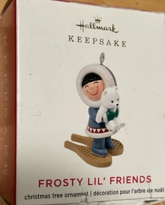 Hallmark Keepsake Ornament 2020 miniatura Frosty Lil' Friends Tom Best raquetas de nieve - Imagen 1 de 5