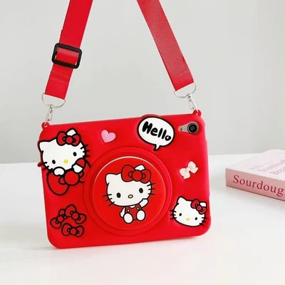 Kitty Shockproof Silicone Case For iPad7/8/9/10th Gen 10.2 10.9 Air11 Mini Strap - Image 1 of 4