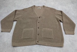 Nudie Jeans Cardigan Mens Extra Large Fisherman Rebirth Waffle Knit Jumper Retro - Picture 1 of 7