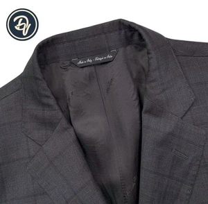 42 R Saks 5th Avenue X Ermenegildo Zegna " Traveller " Grey Windowpane Blazer - Picture 1 of 14