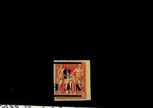 NEUKALEDONIEN Sc 6a LH AUSGABE VON 1883 - UMGEKEHRTER AUFDRUCK - (ZN25) - Bild 1 von 1