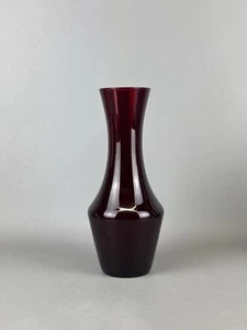 Red Ruby Glas Vase Blumenvase Rot 25cm Design Vintage Deko Buntglas - Bild 1 von 4