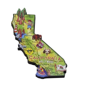California State Artwood Jumbo Fridge Magnet Large Refrigerator Travel Souvenir - Imagen 1 de 1