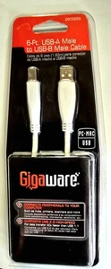 6-Ft. USB-A Male to USB-B Male Cable, new sealed package - Picture 1 of 2