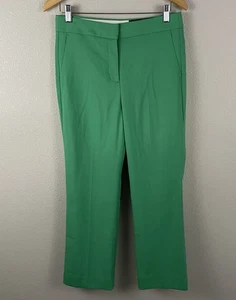 J Crew Womens 6 Kelly Green Willa Cropped Flare Pant In Italian City Wool Blend - Picture 1 of 4