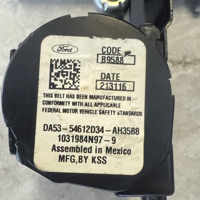 Cinturón de seguridad delantero derecho Lincoln MKS 2013-2016 NEGRO DA53-54612D34-AH35B8 Foto 1 de 4