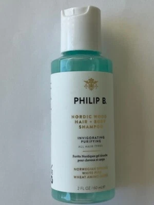Philip B. Nordic Wood Hair + Body Shampoo Invigorating 60 ml /2 fl oz  Free Ship - Image 1 of 4