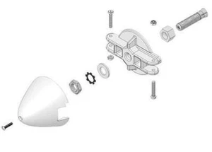 Multiplex /Hitec RC Tope de Arrastre Para Motorw. 4mm, Soporte Hoja Y Hilador - Imagen 1 de 1