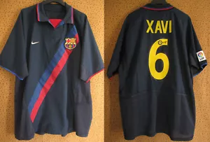 Maillot Barcelone Vintage #6 Xavi Jersey Fc Barcelona Nike Football - XL - Foto 1 di 7
