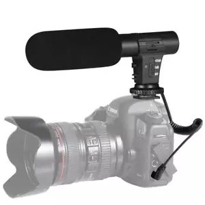 3,5 mm Stereo Mikrofon Mikro Canon Nikon DSLR Kamera Camcorder schwarz Smartphone - Bild 1 von 11