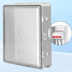 Electrical Junction Box Power Distribution Box Clear Cover Weatherproof Outdoor - Picture 1 of 7
