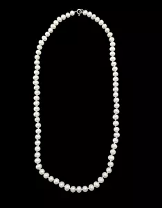 Collar de plata de ley 925 de 5,7 mm perla natural rosa bajo tono 18,5" - Imagen 1 de 7