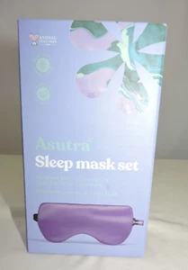 NEU Asutra Schlafmaske Set Seide Augenkissen Kühlgel Lavendel Leinsamen - Bild 1 von 2
