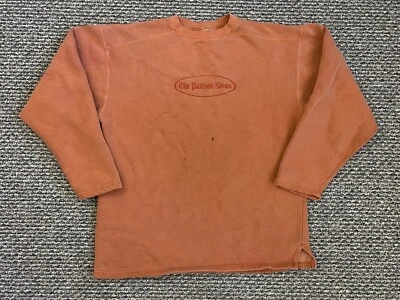 Vintage Patriot News Sweatshirt Adult L Orange Pennsylvania Newspaper Pullover - Image 1 of 4