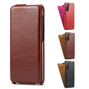 Slim Vertical Flip Case for Samsung Galaxy S22/S22+/S22 Ultra PU Leather Cover - Picture 1 of 23