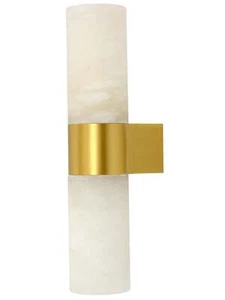 Made by Mayfair Luella 2 Light Wall Bracket in Solid Brass with Spanish Alaba... - Picture 1 of 12