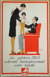 Letrero publicitario Spats/Gaiters/Guêtre década de 1920 - Arthur Theo Dirkx/artista-firmado, 2 - Imagen 1 de 1