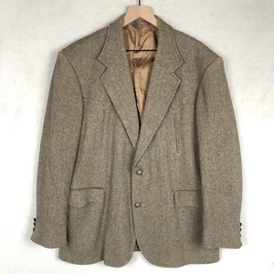 VTG PENDLETON 100% Pure Wool Tweed Western Blazer Jacket Sz 44 Elbow Patch Arrow - Picture 1 of 20