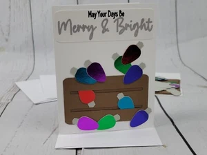 Merry Christmas Greeting Card Kit #17 [Lot of 4, Handmade, Merry & Bright] - Picture 1 of 6