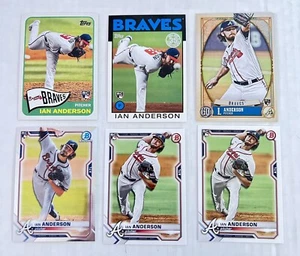2021 Bowman Ian Anderson (6 RC’s) + Chrome, GQ, 35th Anniv. Braves PICS - Picture 1 of 2