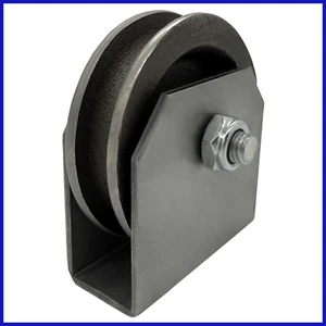 Drahtseilrolle 80mm Rolle mit Halter Anschweiß Umlenkrolle Seilrolle Flaschenzug - Bild 1 von 3