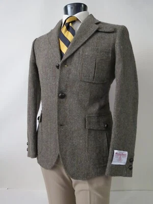 Jaqueta esportiva nova com etiquetas rara "AMOSTRA" Eddie Bower Harris tweed Norfolk casaco M-40 - Imagem 1 de 4