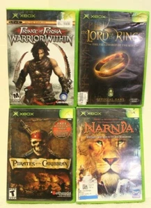 4 XBOX Video Games Prince of Persia Warrior Within Lord of Rings Narnia Pirates - Picture 1 of 8