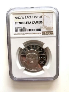 2012-W $100 Proof Platinum Eagle Commemorative Coin NGC PF70 Ultra Cameo - Picture 1 of 4