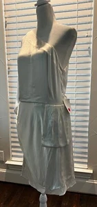 Ellliatt Midi White Silk Like Dress, Size: Large - Picture 1 of 4