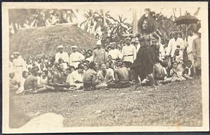 Real Photo Postcard RPPC~DANCING BARE BREASTED NATIVE WOMAN IN GRASS SKIRT - Picture 1 of 3