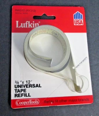 LUFKIN RW312 (RY312) UNIVERSAL TAPE REFILL 3/4" X 12' USA - Image 1 of 2