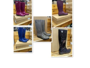 Ugg Women's Classic Shaye Tall Rain Boot Black Leopard Pink Purple Blue 1012350 - Picture 1 of 17