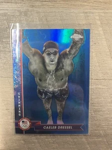 Caeleb Dressel 2024 Topps Chrome US Olympics Blue Refractor #’d 122/150 Swimming - Picture 1 of 1