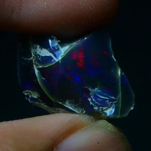 Black Opal Rough 5.00 Carats, Smoked Ethiopian Welo Opal Rough, Fire Opal Raw - Picture 1 of 6
