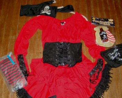 Buccaneer Babe Pirate Adult Women's Costume w/Extras Size Medium by DreamGirls - Image 1 of 4