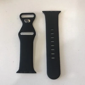 Silikonarmband für Apple Watch Damengröße Large - schwarz - passend für alle Apple Watches - Bild 1 von 2