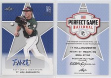 2020 Leaf Perfect Game National Showcase Blue /15 Ty Hollandsworth #BA-TH4 Auto