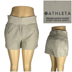 Athleta Damen 4 Trekkie North Shorts beige Nylon Stretch Outdoor Wandern gebraucht, in einwandfreiem Zustand - Bild 1 von 10