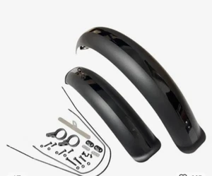 Fat Bike 20-24-26 pollici lamiere protettive in plastica lucida nero largo 110 mm - Foto 1 di 2