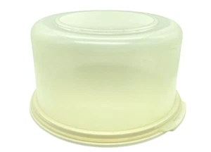 VTG Rubbermaid Servin' Saver Cake Pie Keeper Taker Food Container ALMOND BASE - Picture 1 of 9