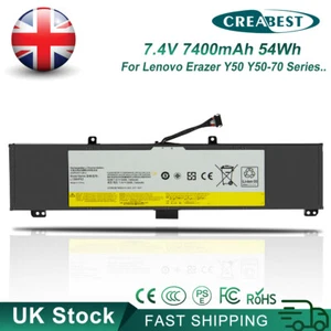 7.4V L13N4P01,L13M4P02 Battery for Lenovo Y50-70 Lenovo Y50-70 2ICP5/57/128-2 - Afbeelding 1 van 12