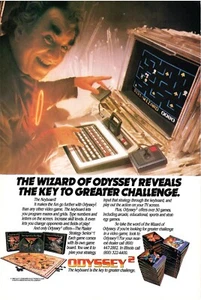 DE COLECCIÓN 1982 WIZARD OF ODYSSEY 2 II SISTEMA DE VIDEOJUEGOS ANUNCIO IMPRESO - Imagen 1 de 1