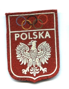 RARE Original POLAND Olympic NOC patch / cloth badge PKOL old pre 1990 - Picture 1 of 2