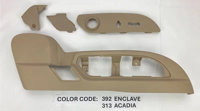 09-16 Buick Enclave GMC Acadia Pasajero Asiento Eléctrico Interruptor Cubierta Panel de Ajuste Bronceado Foto 1 de 4