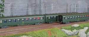 Ree Modeles VB405 Set de 3 voitures voyageurs DEV AO Couchettes, SNCF, B9c9, Ver - Picture 1 of 6