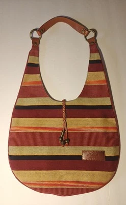 boots n' bags Aztec Striped Hobo Shoulder Bag Button Closure Y2k Western  READ - Image 1 of 4