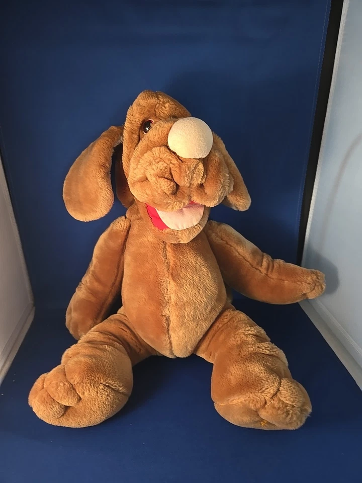 Marioneta de mano vintage Wrinkles the Dog (1981) marrón sin ropa Foto 1 de 1