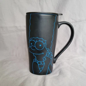 Marge Simpson Schwarz Reise Kaffeebecher Hoher Deckel Blau Interieur Universal Studios - Bild 1 von 8