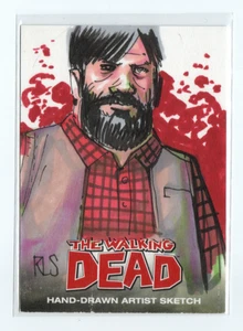 The Walking Dead TWD Comic Book Series 1 Artist Sketch Card 1/1 Ron Salas - Picture 1 of 4