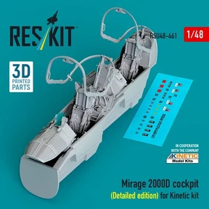 Mirage 2000D cockpit (Detailed edition) for Kinetic kit 1/48 ResKit RSU48-0461 - Picture 1 of 3